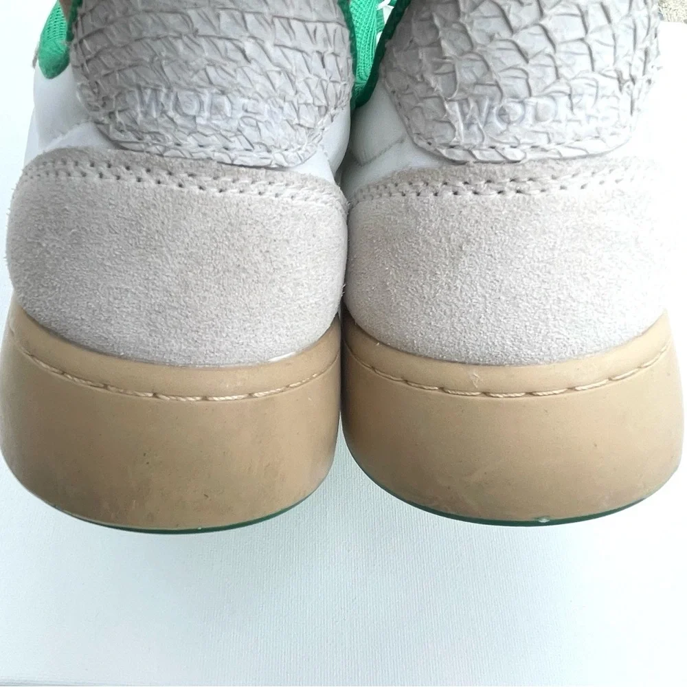 White & Green Women’s Casual Sneakers